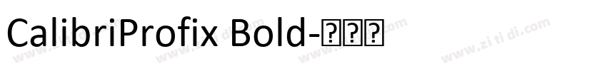 CalibriProfix Bold字体转换